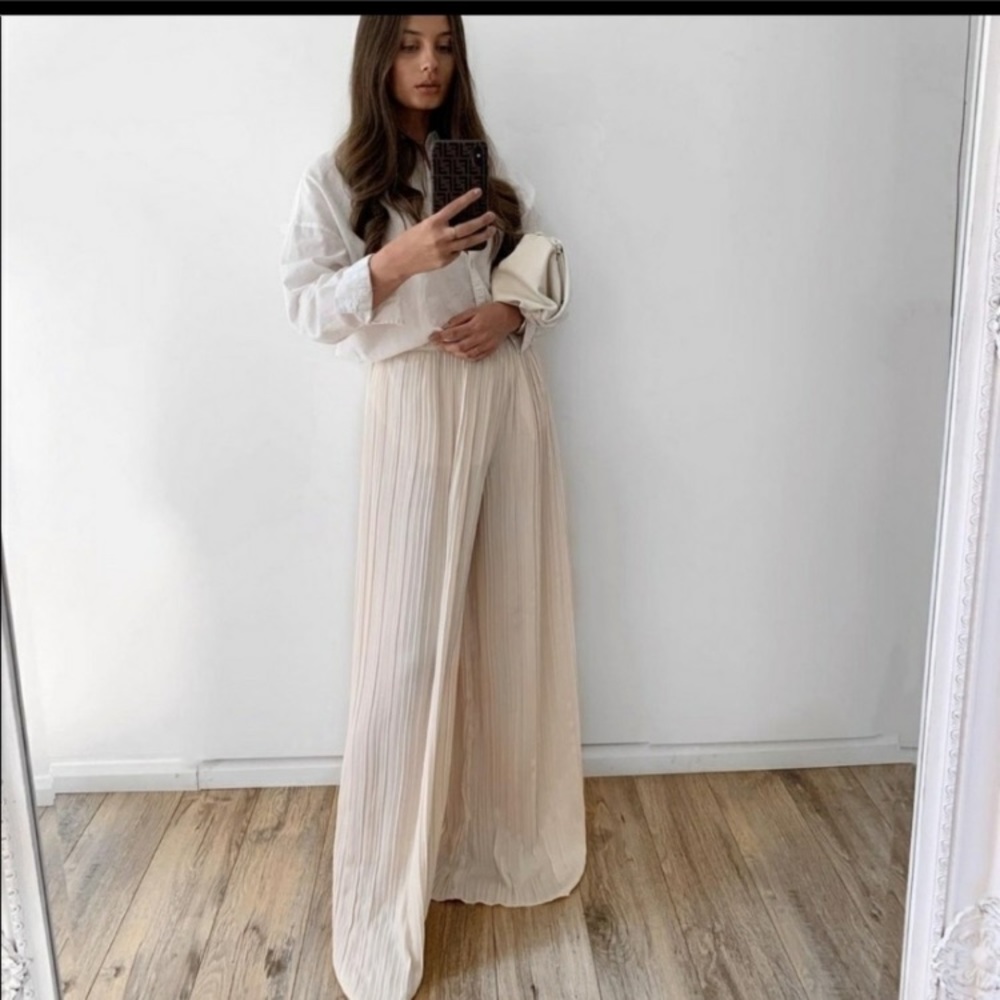 Zara pleated flowy pants - Picture 10 of 16